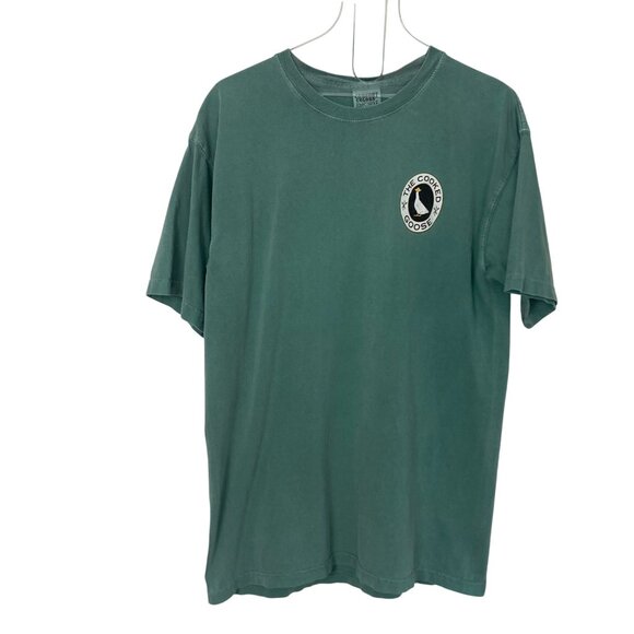 The Cooked Goose Watch Hill RI T Shirt  Mens Medium Green Cotton Cafe Westerly - Picture 2 of 5